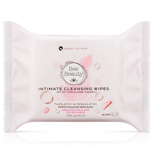 Lingettes nettoyantes intimes Bee Beauty de 20