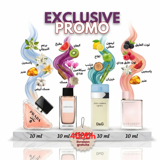 Pack Prada+l’imperatrice+Light blue+Burburry her 40ML