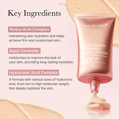 MEDICUBE COLLAGEN FIRMING SUN CREAM SPF 50 + 50ML