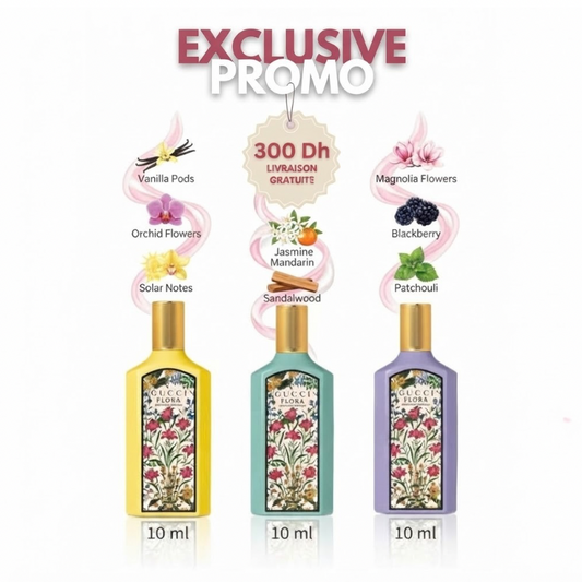 Pack Gucci Flor Orchid+Jasmine+Magnolia 30ML